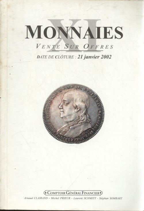 Monnaies XI.Vente sur offres 21 janvier 2002 - Collectif - Livre