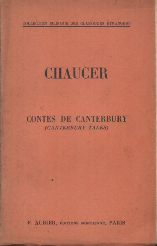 Contes de Canterbury - Chaucer - Livre