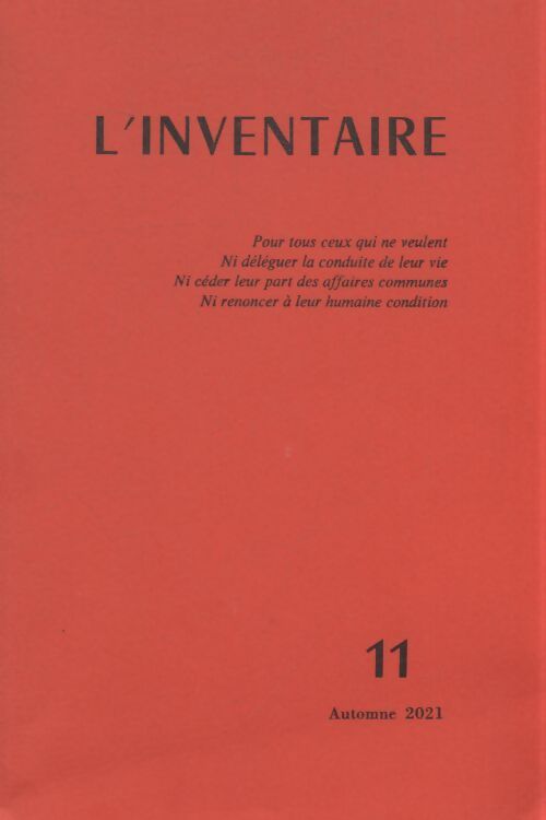 L'inventaire n°11 - Collectif - Livre