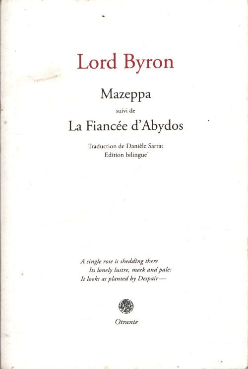 Mazeppa /Lla fiancée d'Abydos - Lord Byron - Livre