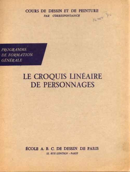 Le croquis linéaire de personnages - Collectif - Livre