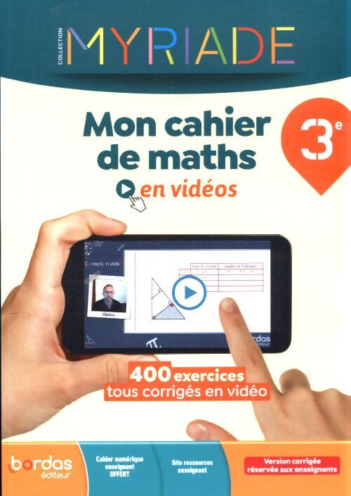 Mon cahier de maths en vidéo 3e - Collectif - Livre