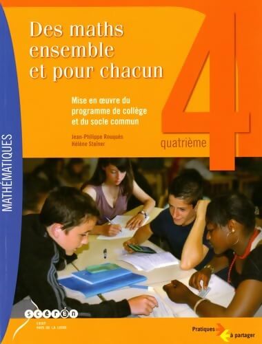 Des maths ensemble et pour chacun 4e - Jean-Philippe Rouquès - Livre