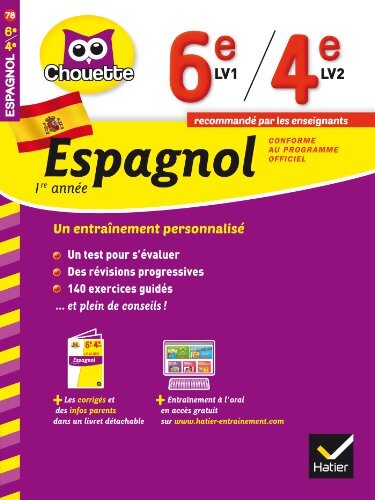 Espagnol 1re année 6e lv1 / 4e lv2 : Cahier de révision et d'entraînement - Jean Congar - Livre