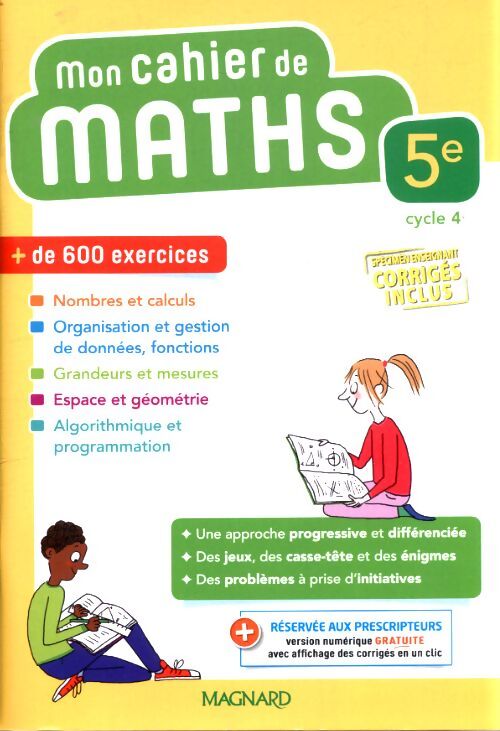 Mon cahier de maths 5e - Collectif - Livre