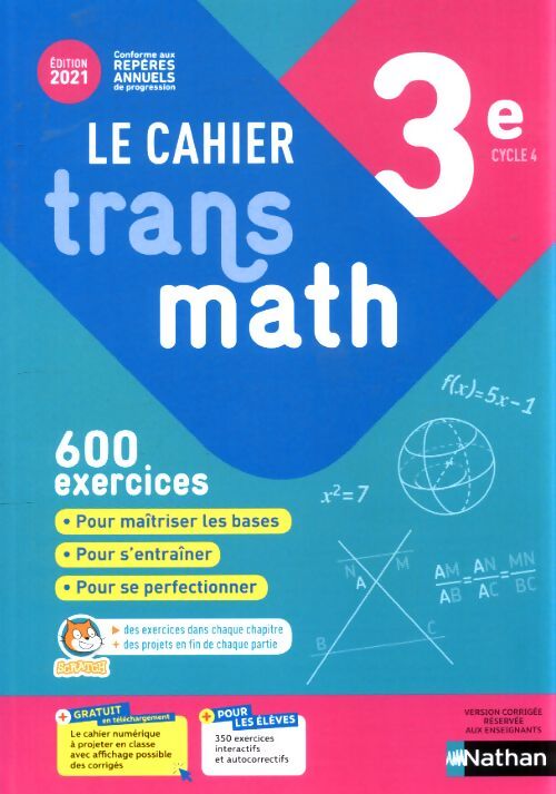 Le cahier transmath 3e - Collectif - Livre