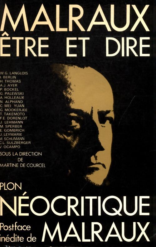 Malraux : Être et dire - Collectif - Livre