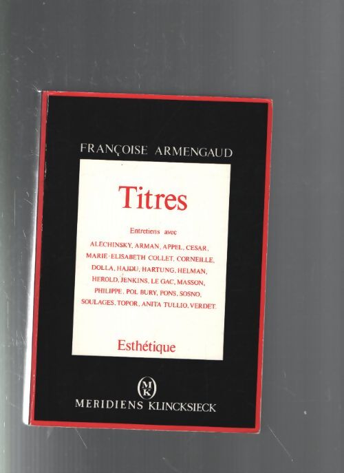 Titres - Françoise Armengaud - Livre