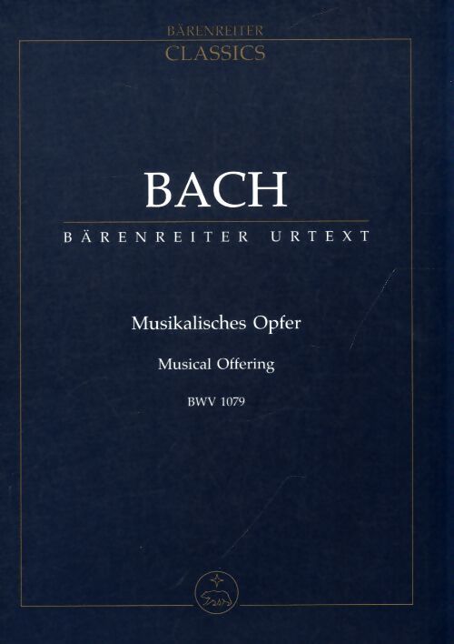 Musikalisches opfer bwv 1079 - Jean-Sébastien Bach - Livre