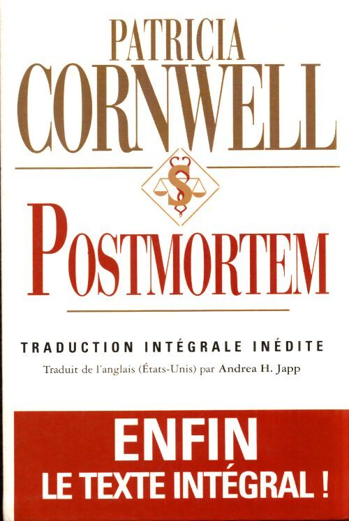 Postmortem - Patricia Daniels Cornwell - Livre