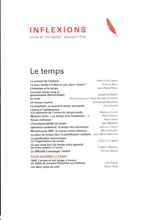 Inflexions n°54 : Le temps - Collectif - Livre