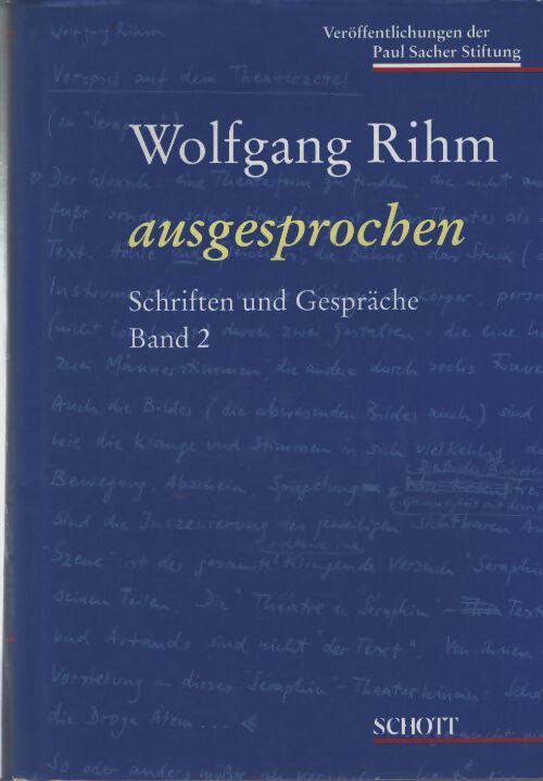 Wolfgang rihm ausgesprochen - Rihm Wolfgang - Livre