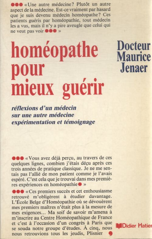 Didier hat homéopathie mieux guérir - Jenaer Maurice Dr. - Livre