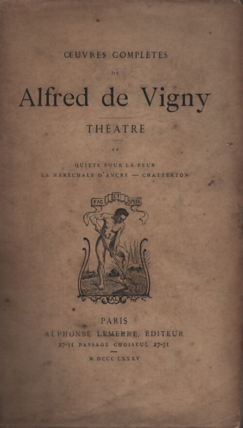 Théâtre Tome II - Alfred De Vigny - Livre