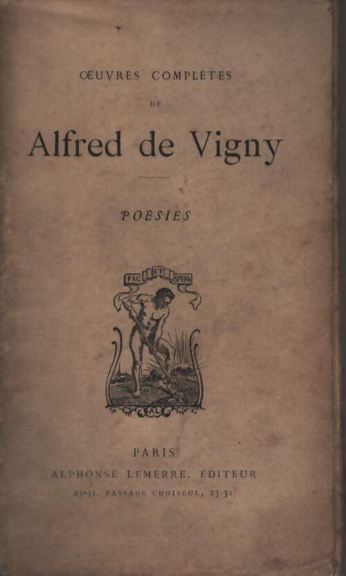Poésies - Alfred De Vigny - Livre