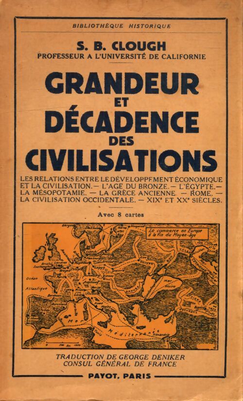 Grandeur et décadence des civillisations - S.B Clough - Livre