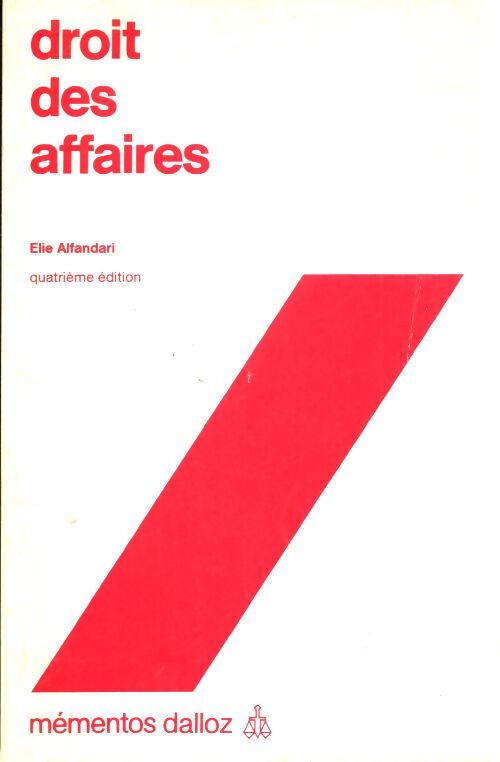 Droit des affaires - E. Alfandari - Livre