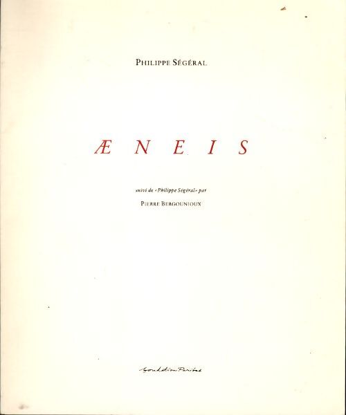 Aeneis - Philippe Ségéral - Livre