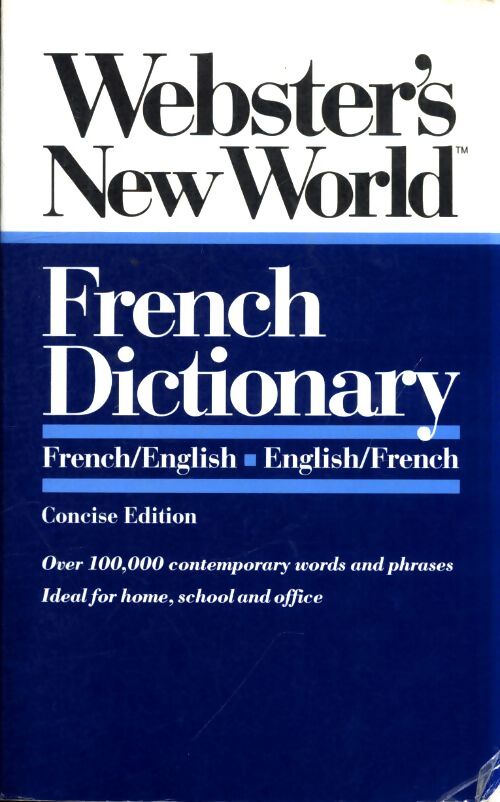 Webster's new world french dictionary - Collectif - Livre