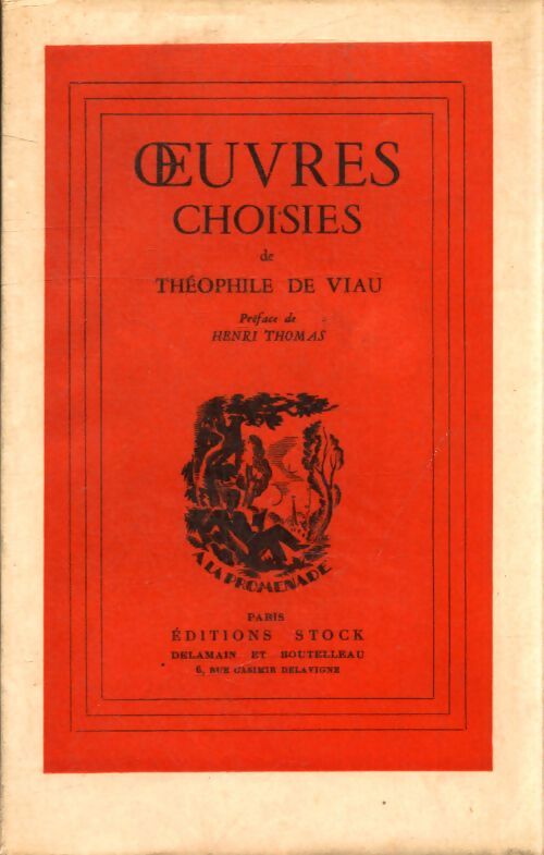 Oeuvres choisies - Théophile De Viau - Livre