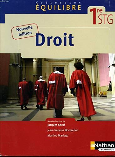 Droit 1ère STG - Collectif - Livre