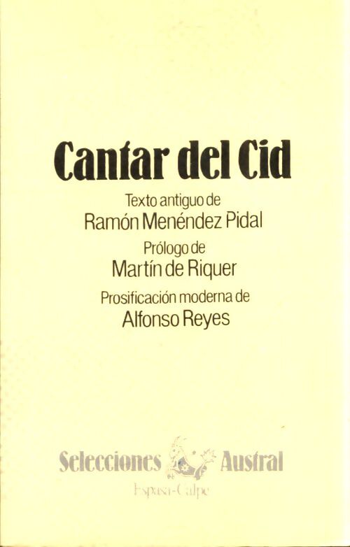 Cantar del Cid - Anonimo - Livre