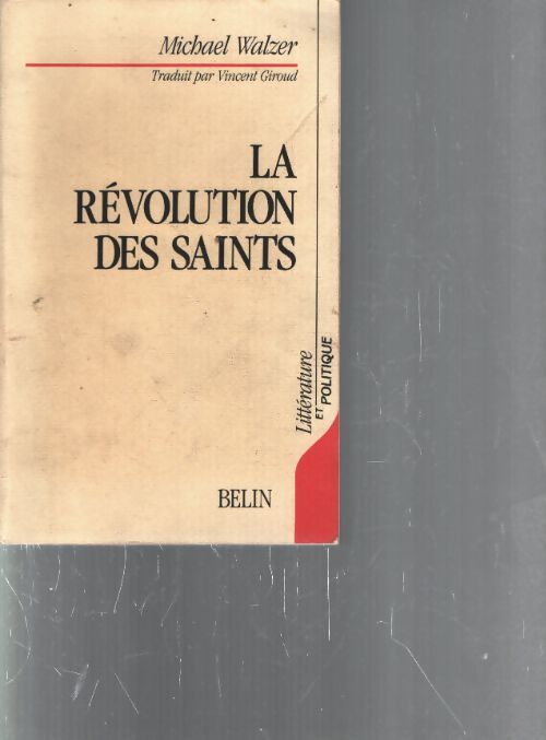 La révolution des saints - Michael Walzer - Livre