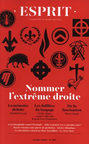 Esprit - Nommer l'extrême droite : Octobre 2023 - Michaël Foessel - Livre