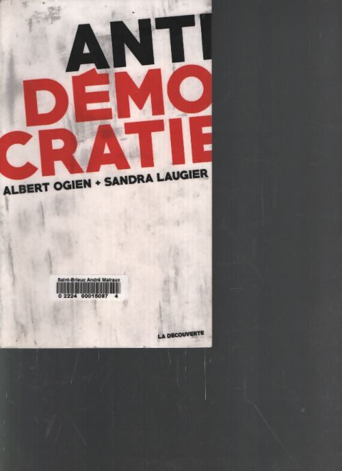Antidémocratie - Sandra Laugier - Livre