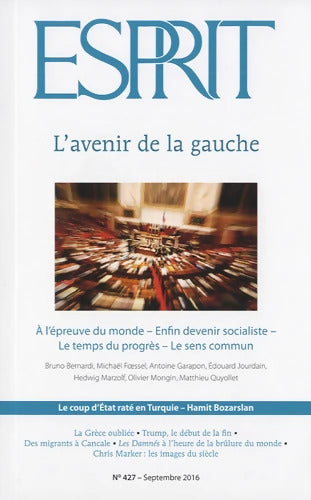 Esprit - L'avenir de la gauche : Septembre 2016 - Collectif - Livre