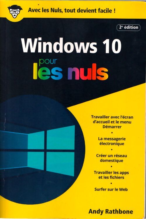 Windows 10 pour les nuls poche 2e édition - Andy Rathbone - Livre