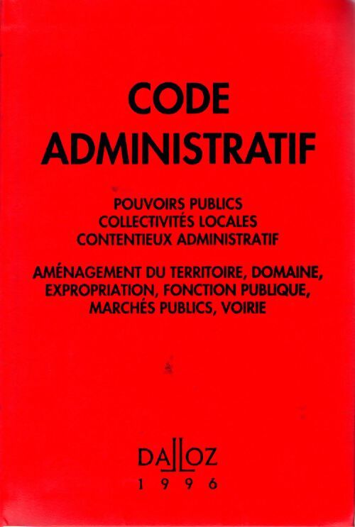 Code administratif - Collectif - Livre