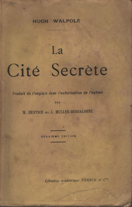 La cite secrète - Hugh Walpole - Livre