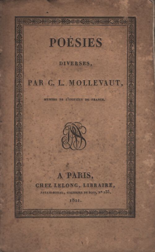 Poésies diverses - C.L. Mollevaut - Livre