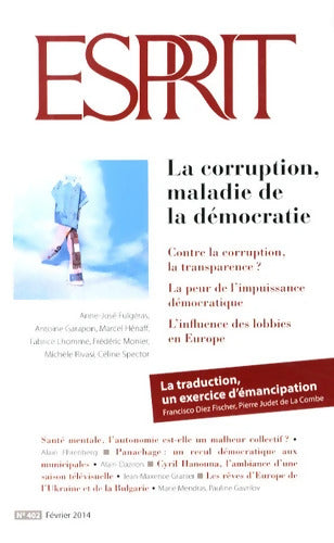 Esprit - La corruption maladie de la démocratie : Février 2014 - Collectif - Livre