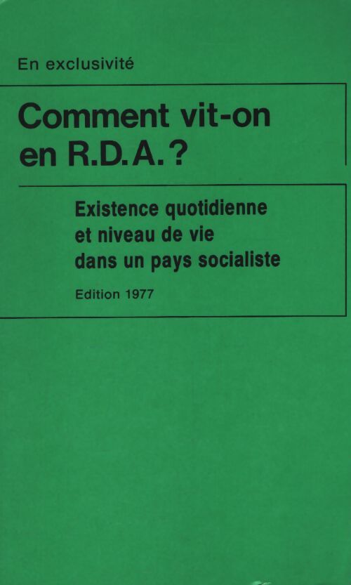Comment vit-on en RDA - Collectif - Livre