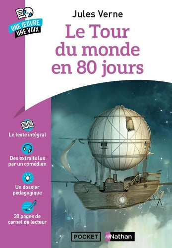 Le Tour du monde en 80 jours - Une oeuvre une voix - Jules Verne - Livre