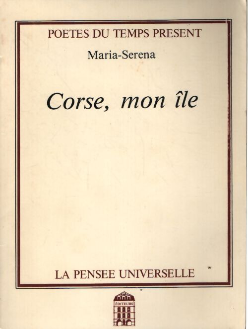 Corse, mon île - Maria-Serena - Livre