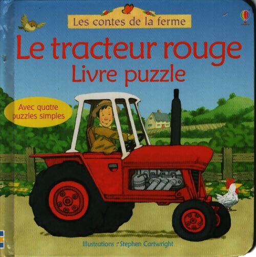 Le tracteur rouge : Livre puzzle - Stephen Cartwright - Livre