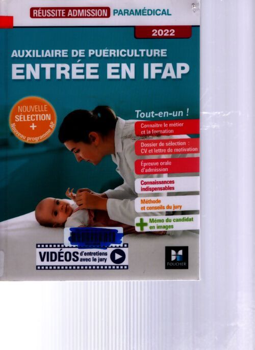 Réussite admission - auxiliaire de puériculture - entrée en ifap - 2022 - Jackie Pillard - Livre