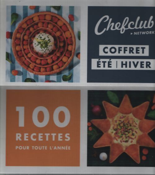 Chefclub - coffret de deux livres de cuisine : Cuisine d'été et cuisine d'hiver - 100 recettes pour toute l'année - Chefclub - Livre