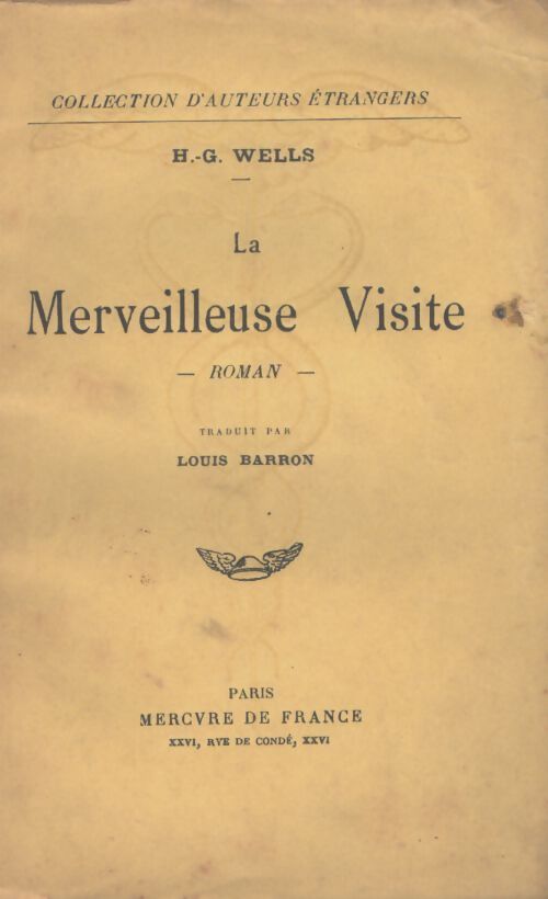 La merveilleuse visite - Herbert George Wells - Livre
