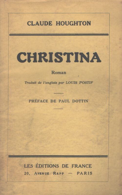 Christana  - Claude Houghton - Livre