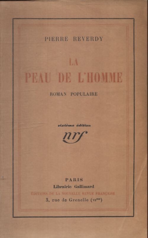 La peau de l'homme - Pierre Reverdy - Livre
