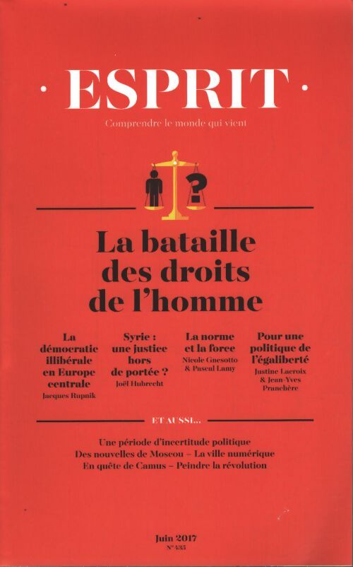 Revue esprit n 435 la bataille des droits de l'homme - Collectif - Livre