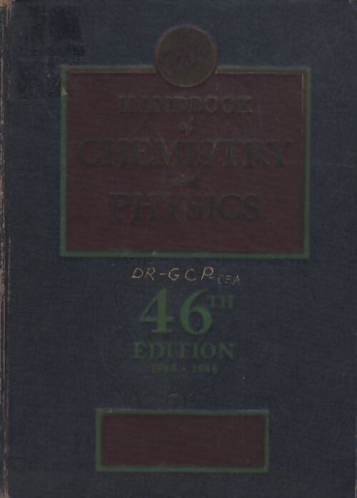 Handbook of chemistry and physics 1965 - Collectif - Livre