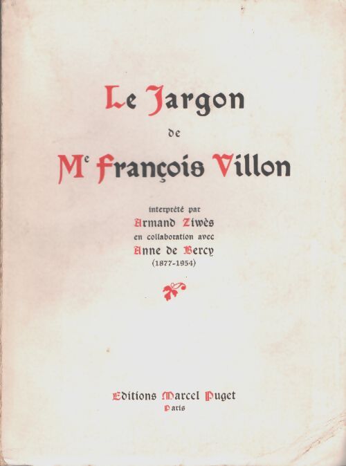 Le jargon de Me François Villon - Collectif - Livre