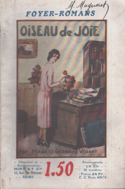Oiseau de joie - Germaine Verdat - Livre