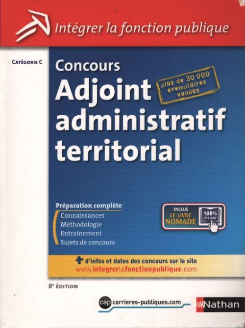 Concours adjoint administratif territorial : Catégorie c - Pascal Tuccinardi - Livre