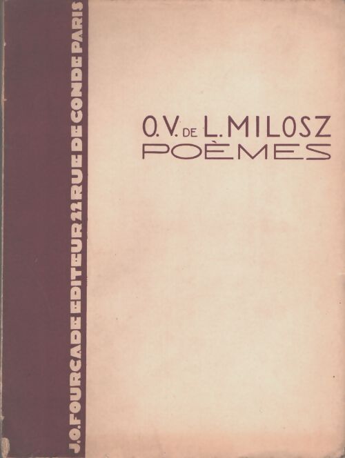 Poèmes 1895-1927 - Oskar Wladyslaw De Lubicz Milosz - Livre
